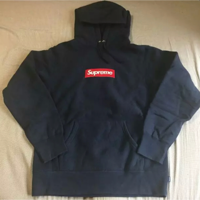 Supreme(シュプリーム)のsupreme box logo pullover パーカー M ネイビー メンズのトップス(パーカー)の商品写真