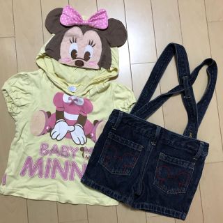 ディズニー(Disney)のディズニーランド購入 Tシャツ セット売り コーデ ベビー ミッキー ミニー(パンツ/スパッツ)