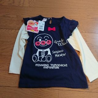 アンパンマン(アンパンマン)のアンパンマンの長袖Tシャツ/肩のフリルと首もとのリボンが可愛いよ！/100サイズ(Tシャツ/カットソー)