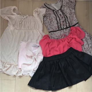 アプワイザーリッシェ(Apuweiser-riche)のcancam系ブランドお洋服♡5点まとめ売り⑦(ミニワンピース)