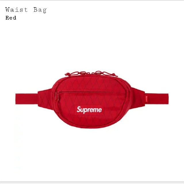 2018aw supreme waist bag 赤