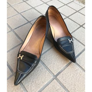 エルメス(Hermes)のエルメス  レザー  パンプス(ハイヒール/パンプス)