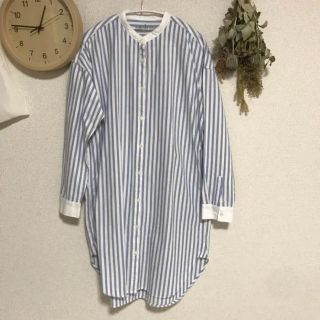 ムジルシリョウヒン(MUJI (無印良品))の無印良品 オックス ストライプ ワンピース(ひざ丈ワンピース)