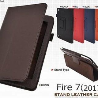 2018年 インスタ  Fire7 2017年 タブレット用レザーデザインケース(スマホケース)