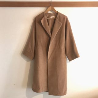 rukkilill アルパカシャギーラップコート