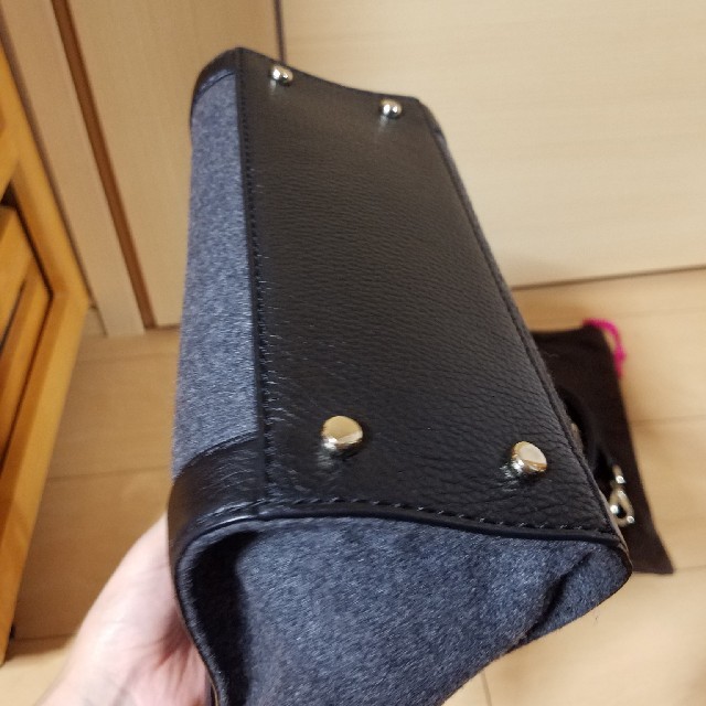 kate spade new york(ケイトスペードニューヨーク)の美品 kate spade ウールレザー 2wayショルダーバッグ レディースのバッグ(ショルダーバッグ)の商品写真