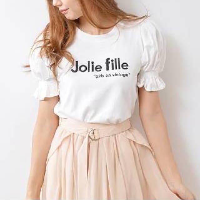 Lily Brown(リリーブラウン)のLily Brown 異素材スリーブTシャツ オフホワイト レディースのトップス(Tシャツ(半袖/袖なし))の商品写真