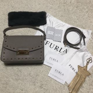 フルラ(Furla)のエコ様専用フルラJULIAスタッズ 2wayバッグ ファーカバーセット(ハンドバッグ)