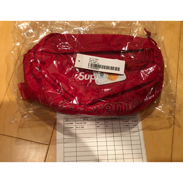 supreme waist bag red 新品 タグ付き