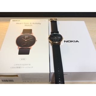 Nokia steel hr ゴールド Amazon 限定(腕時計(アナログ))