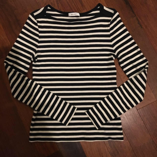 moussy(マウジー)の新品 マウジー moussy ボーダートップス レディースのトップス(カットソー(長袖/七分))の商品写真