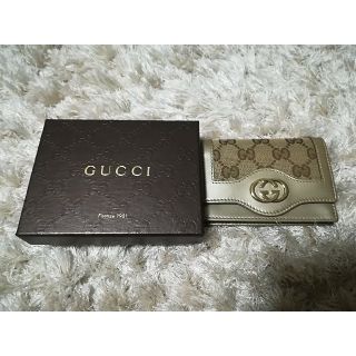 グッチ(Gucci)の【値下げしました】GUCCI カードケース 名刺入れ シャンパンゴールド(名刺入れ/定期入れ)