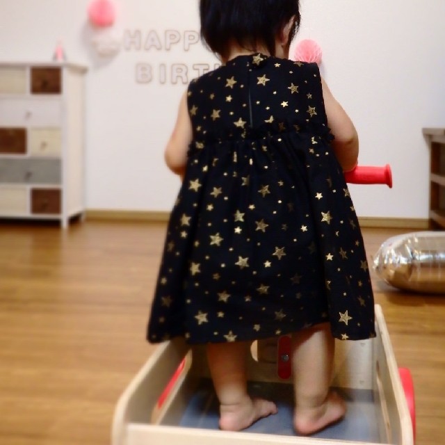 星柄ワンピース♡お誕生日　フォーマル キッズ/ベビー/マタニティのベビー服(~85cm)(ワンピース)の商品写真