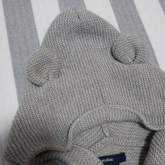 babyGAP(ベビーギャップ)のbabyGap♡くま耳カーディガン キッズ/ベビー/マタニティのベビー服(~85cm)(カーディガン/ボレロ)の商品写真