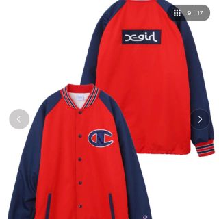 エックスガール(X-girl)のCHAMPION x X-girl COACH JACKET(ナイロンジャケット)