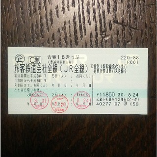 青春18きっぷ【２回分】(鉄道乗車券)