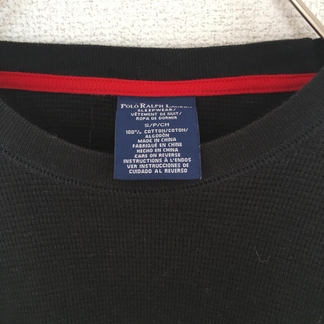 Ralph Lauren(ラルフローレン)の90’s ralph lauren ラルフローレン サーマルロンT 黒赤  レディースのトップス(Tシャツ(長袖/七分))の商品写真