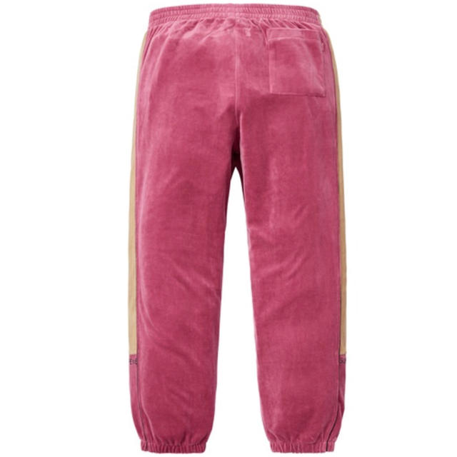 Supreme(シュプリーム)のsupreme velour track pants pink S ベロアパンツ メンズのトップス(スウェット)の商品写真