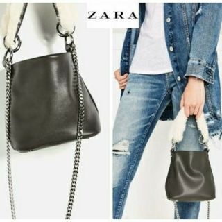 ザラ(ZARA)のZARA ハンドルファーチェーンバッグ(ショルダーバッグ)