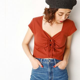 スライ(SLY)の売約済 SLY SHIRRING RIBBON TOPS(Tシャツ(半袖/袖なし))