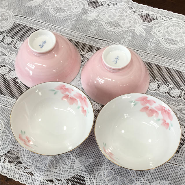 美品 4枚セット 赤峰 お茶碗 インテリア/住まい/日用品のキッチン/食器(食器)の商品写真