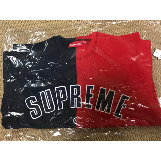 supreme split crewneck sweatshirt  Ssizeメンズ