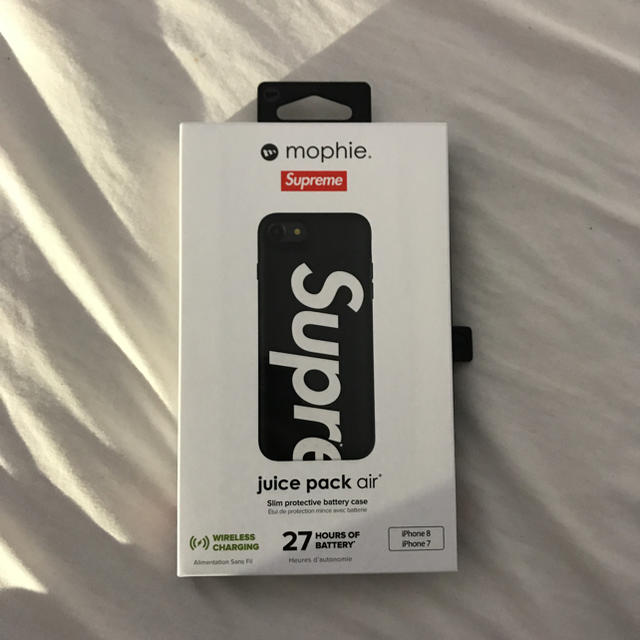 supreme mophie iPhone8 juice pack air 黒