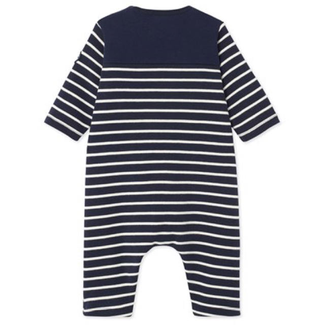 PETIT BATEAU(プチバトー)のちょこなっつ様専用☆18m プチバトー マリニエール切替ロンパース キッズ/ベビー/マタニティのベビー服(~85cm)(ロンパース)の商品写真