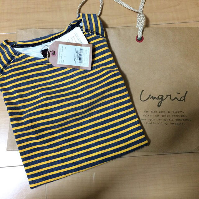 Ungrid(アングリッド)のボーダープリントルーズTee レディースのトップス(カットソー(長袖/七分))の商品写真