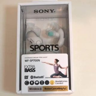 ソニー(SONY)のソニー SONY  WF-SP700N 白 ワイヤレス イヤホン(ヘッドフォン/イヤフォン)