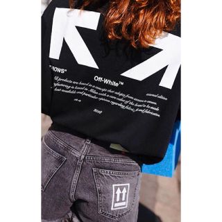 オフホワイト(OFF-WHITE)のoff-white for all アローズ Tシャツ 黒 XL(Tシャツ/カットソー(半袖/袖なし))