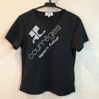 クレージュ(Courreges)のクレージュ レディーステニスシャツ黒 38(Mサイズ)(ウェア)