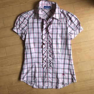 バーバリーブルーレーベル(BURBERRY BLUE LABEL)の専用出品 Burberry bluelabel チェックブラウス(シャツ/ブラウス(半袖/袖なし))