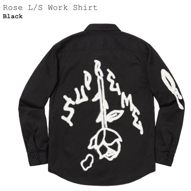 通信セールサイト 【即日発送可】Supreme Rose L/S Work Shirt 黒 S