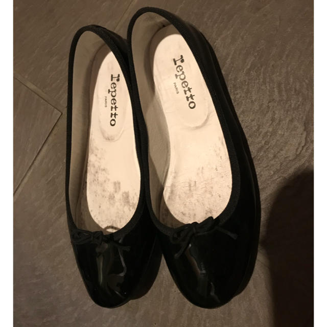オリジナル repetto - 39.5 エナメル 黒 バレエシューズ bb repetto 交換無料! レペット エナメルイエロー イエロー 39 ローファー/革靴