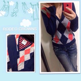 ロデオクラウンズ(RODEO CROWNS)のロデオ♡リバーシブルカーディガン(カーディガン)