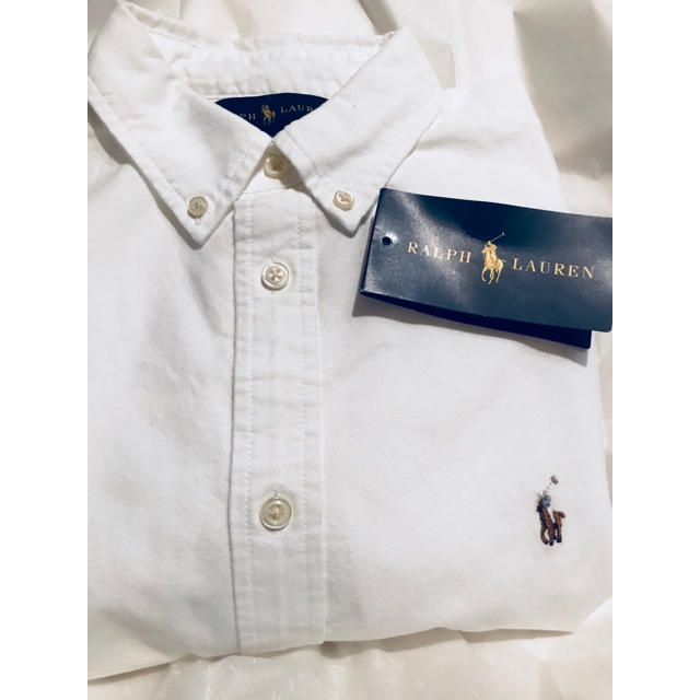 POLO RALPH LAUREN(ポロラルフローレン)の★ラルフローレン 白 長袖シャツ  ホワイト BOYSモデル  レディースのトップス(シャツ/ブラウス(長袖/七分))の商品写真