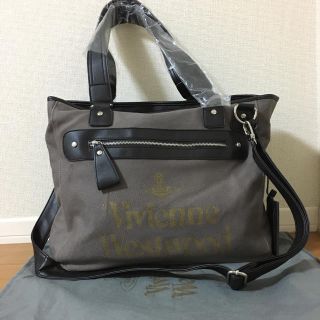 ヴィヴィアンウエストウッド(Vivienne Westwood)の未使用！ヴィヴィアンウエストウッド 2WAY キャンバス×レザー トートバッグ(ショルダーバッグ)