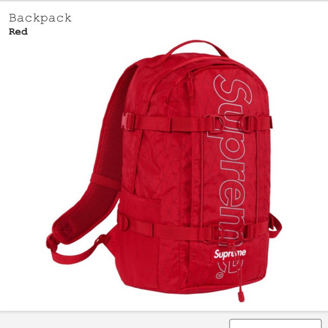 充実の品 Supreme 18AW バックパック リュック 赤 Red メンズ