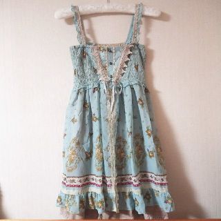 アクシーズファム(axes femme)のaxes femme 水色 シフォンワンピース(ひざ丈ワンピース)