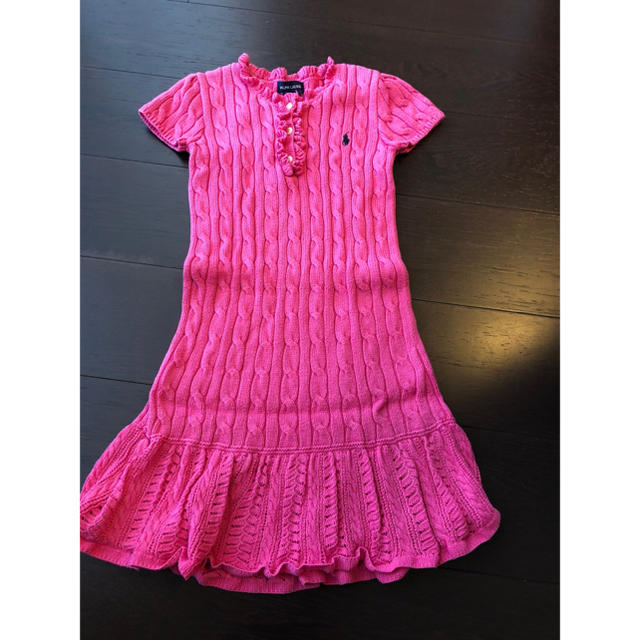 Ralph Lauren(ラルフローレン)のラルフローレン  ニットワンピ キッズ/ベビー/マタニティのキッズ服女の子用(90cm~)(ワンピース)の商品写真