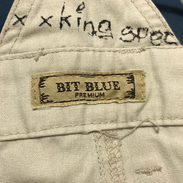 bit blue(ビットブルー)のBIT BULE 白 デニム サロペットオーバーオール レディースのパンツ(サロペット/オーバーオール)の商品写真