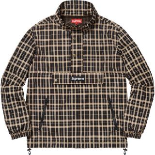 シュプリーム(Supreme)のsupreme Nylon Plaid Pullover tan Lサイズ(ナイロンジャケット)