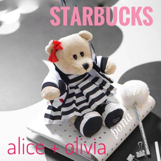 Starbucks Coffee(スターバックスコーヒー)の海外スタバ♡alice+oliviaコラボ ベアリスタ(箱入)日本未発売 エンタメ/ホビーのおもちゃ/ぬいぐるみ(ぬいぐるみ)の商品写真