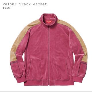 シュプリーム(Supreme)のVelour Track Jacket  S ピンク(ブルゾン)