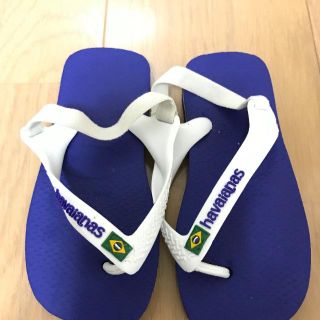 ハワイアナス(havaianas)のハワイアナス ブラジルロゴ キッズ 14-15cm(サンダル)