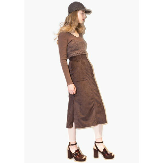 SNIDEL(スナイデル)のミドルスエードスカート レディースのスカート(ひざ丈スカート)の商品写真