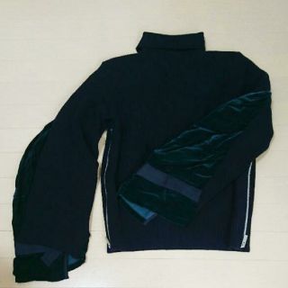 サカイ(sacai)のsacai＊ベルベットスリーブセーター(ニット/セーター)