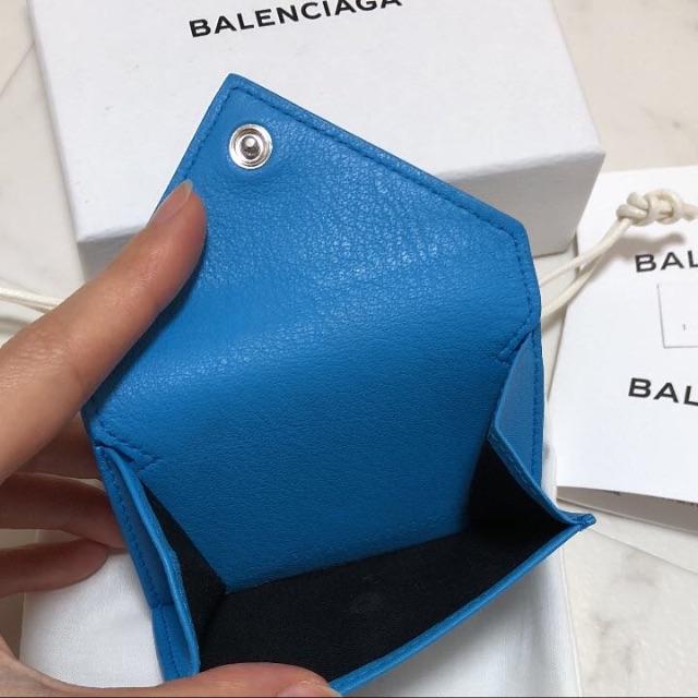 Balenciaga(バレンシアガ)の国内正規品 バレンシアガ ペーパーミニウォレット ミニ財布 水色 ブルー メンズのファッション小物(折り財布)の商品写真