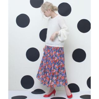 ドットアンドストライプスチャイルドウーマン(Dot&Stripes CHILDWOMAN)のポピー柄スカート(ひざ丈スカート)